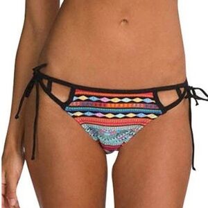 The Bikini Lab Open Lattice Accent Side Tie Bikini Swim Bottom NWT!